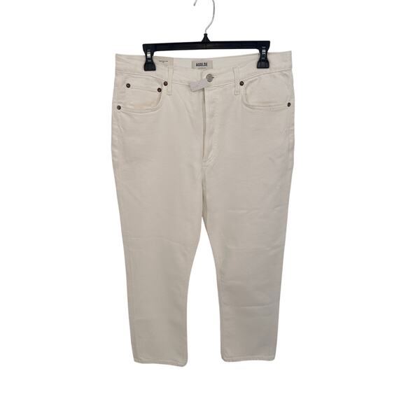 AGOLDE NWT Riley Crop Ankle Denim Jean in White Whip // 31 - Picture 5 of 14